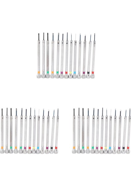 0.6mm-2.0mm 39 Adet Yeni Saatçiler Tornavida Seti Saat Gözlükleri Düz Bıçak Çeşitleri Oluklu Düz Tornavida Seti (Yurt Dışından)