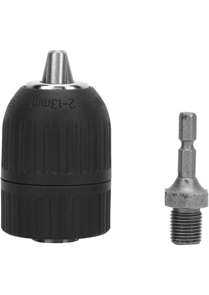 Elektrikli Matkap Chuck, 1/2-20UNF Anahtarsız Matkap Chuck, 2.0-13MM Anahtarsız Matkap Chuck Adaptörü + 1/4 Altıgen Biyel (Yurt Dışından)