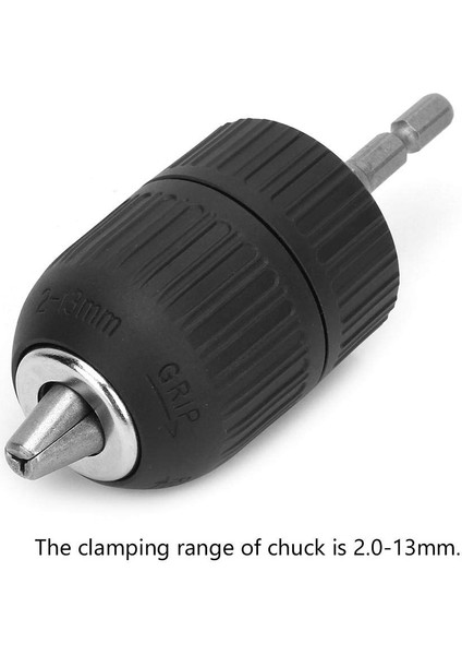 Elektrikli Matkap Chuck, 1/2-20UNF Anahtarsız Matkap Chuck, 2.0-13MM Anahtarsız Matkap Chuck Adaptörü + 1/4 Altıgen Biyel (Yurt Dışından)