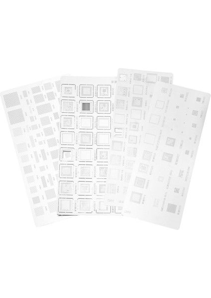 4 Adet Evrensel Bga Şablon Mtk Msm Samsung Huawei Xiaomi iPad Cpu Ram Pm Güç Ic Reball Pin Doğrudan Isı Şablonu (Yurt Dışından) modelleri