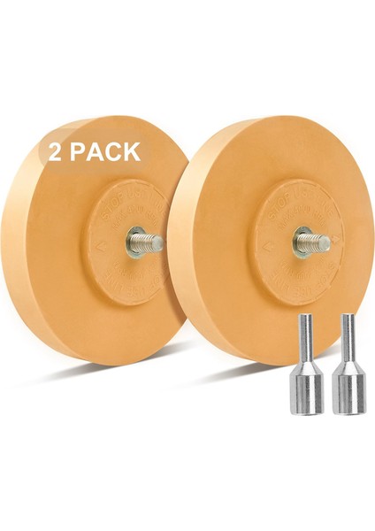 Çıkartma Sökücü Silgi Tekerlek Yapıştırıcı Sökücü Adaptörü ile 2 Paket Matkap Için 4 Inç Kauçuk Silgi Tekerlek Araba Vinil (Yurt Dışından) fiyatları