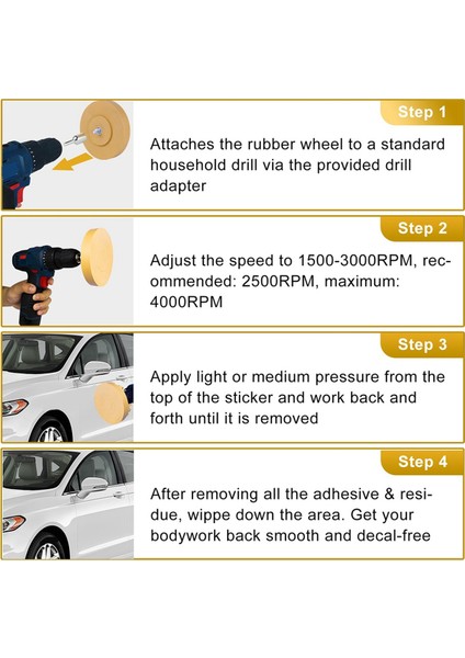 Çıkartma Sökücü Silgi Tekerlek Yapıştırıcı Sökücü Adaptörü ile 2 Paket Matkap Için 4 Inç Kauçuk Silgi Tekerlek Araba Vinil (Yurt Dışından) fırsatları