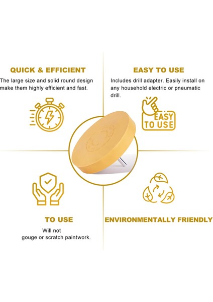 Çıkartma Sökücü Silgi Tekerlek Yapıştırıcı Sökücü Adaptörü ile 2 Paket Matkap Için 4 Inç Kauçuk Silgi Tekerlek Araba Vinil (Yurt Dışından) indirimleri