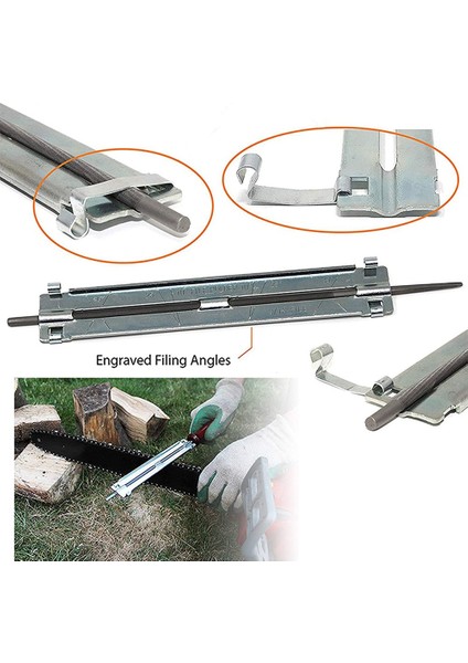 10 Parça Zincirli Testere Bileme Eğe Seti, Testere Zincirlerini Bilemek Için Eğe Seti, Eğe Bileme Kılavuzları Içerir Derinlik Ölçer (Yurt Dışından) indirimleri
