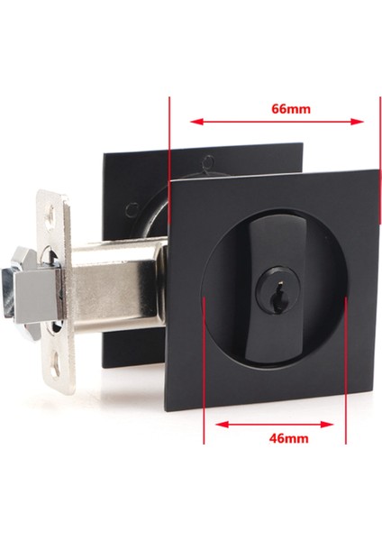 Cep Kapı Kilidi Siyah Kapı Donanımı Hırsızlığa Karşı Kilit Çağdaş Gizlilik Kare Kapı Kilidi Tuşlu Sürgülü Kapı Kilidi (Yurt Dışından) fırsatları