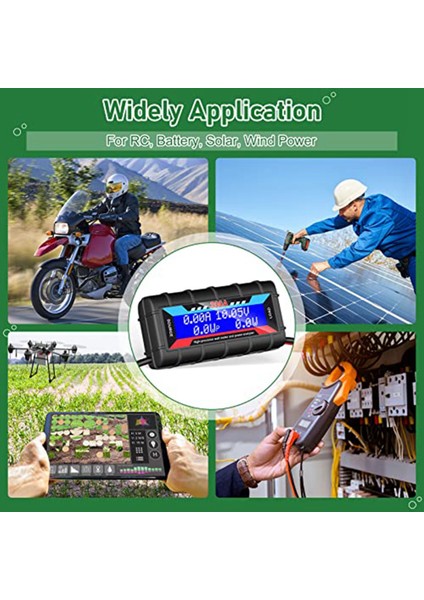 2 Adet 200A Güç Analizörü Watt Metre Tüketim Performansı Monitörü, Rc, Solar Için LCD Arka Aydınlatmalı (Yurt Dışından)