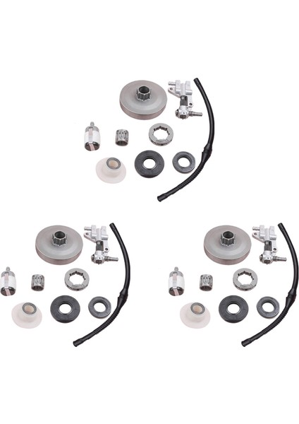 3x Debriyaj Dişli Jant Davul Yağ Pompası Sonsuz Dişli Çin 4500 5200 5800 45CC 5 Yağ Keçesi Yakit Filtresi Hattı Testere Parçası (Yurt Dışından)