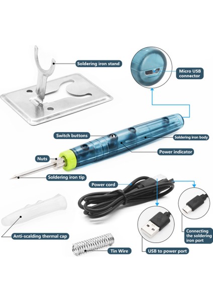 USB Elektrikli Havya 5 V Alçak Gerilim Elektrikli Havya Takım Havya Havya Aracı (Yurt Dışından)