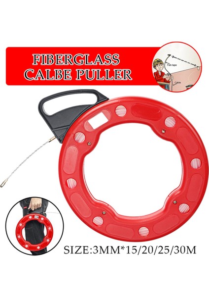 15-30MM Metre Fiberglas Kablo Çektirme Esnek Planör Döner Misina Taşınabilir Makara Boru Kanalı Tel Çekme Aracı 30 M (Yurt Dışından) modelleri