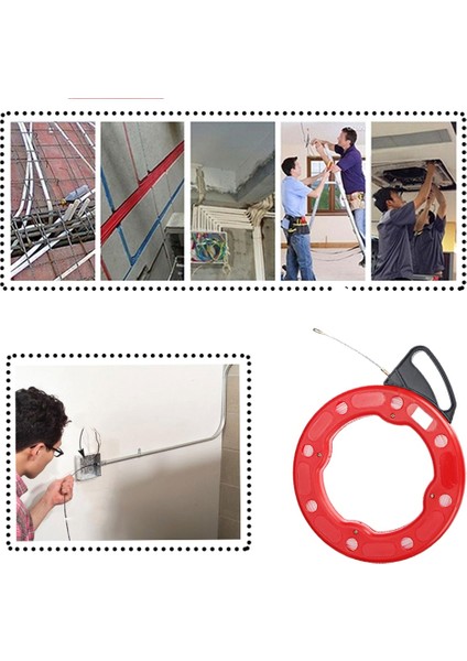 15-30MM Metre Fiberglas Kablo Çektirme Esnek Planör Döner Misina Taşınabilir Makara Boru Kanalı Tel Çekme Aracı 30 M (Yurt Dışından) fırsatları