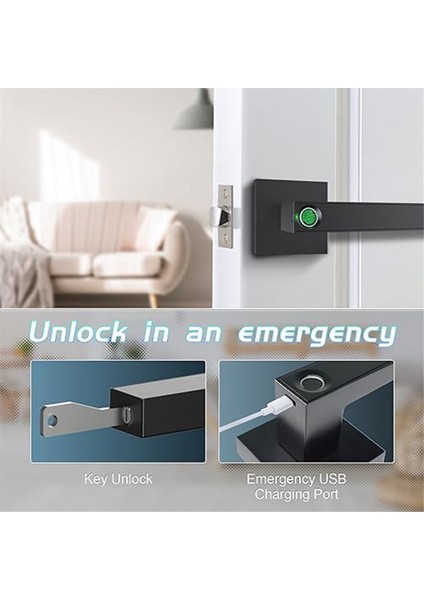 Parmak Izi Kapı Kilidi Biyometrik Kapı Kilidi Akıllı Kapı Kolu Kapı Kilidi Yatak Odası Kapısı Kilidi Otel Depo Ofis F180B (Yurt Dışından) fırsatları