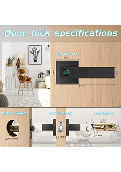 Parmak Izi Kapı Kilidi Biyometrik Kapı Kilidi Akıllı Kapı Kolu Kapı Kilidi Yatak Odası Kapısı Kilidi Otel Depo Ofis F180B (Yurt Dışından) indirimleri