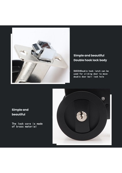 Sürgülü Cep Kapı Kilidi Siyah Gizlilik Yuvarlak Cep Kapı Donanımı Siyah Çağdaş Cep Kapı Tuşlu Kilit (Yurt Dışından) fırsatları