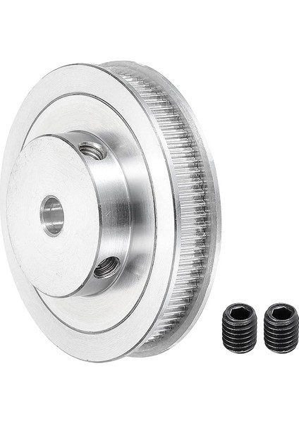 80 Diş 8mm Delik Zamanlama Kasnağı, 3D Yazıcı Kemeri Için M5 Vidalı Alüminyum Senkron Tekerlek Gümüş (Yurt Dışından)