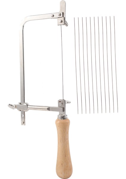 Başa Çıkma Testere Çelik Çerçeve ve 12 Adet Çap 1mm Tel Testere, Ahşap, Metal, Plastik Vb. Için Hassas Kesim. (Yurt Dışından) fırsatları