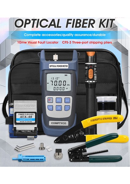 Fiber Cleaver'lı Ftth Fiber Optik Alet Kiti -70-+10DBM Optik Güç Ölçer Görsel Arıza Bulucu 10MW (Yurt Dışından) fırsatları