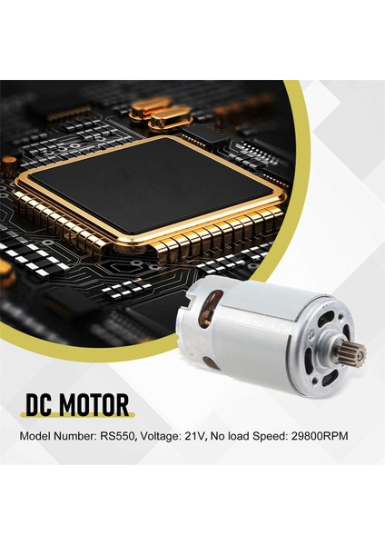 RS550 Dc Motor 8.2mm 14 Diş Dişli Mini Motor 21 V 29800 Rpm Elektrikli Testere Motoru Pistonlu Şarj Edilebilir El Testere (Yurt Dışından)