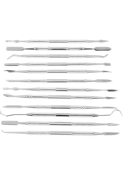 12 Adet Balmumu Oymacılar Seti Çift Uçlu Diş Balmumu Modelleme Şekillendirici Araçları Diş Seçtikleri Polimer Çömlekçilik Kil Oyma Aracı (Yurt Dışından) fiyatları