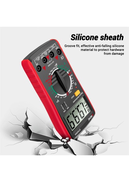 Aneng DT9205A Dijital Multimetre Ac/dc Transistör Test Cihazı Elektrik Ncv Test Ölçer Profesyonel Analog Otomatik Aralığı Kırmızı (Yurt Dışından)