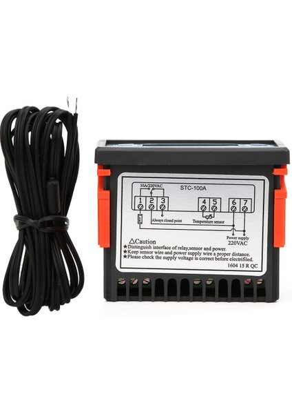 STC-100A Sıcaklık Kontrol Cihazı Soğuk Isı Buzdolabı Termostat Regülatörü Termoregülatör Termokupl Sensörü, Ac 220 V (Yurt Dışından)