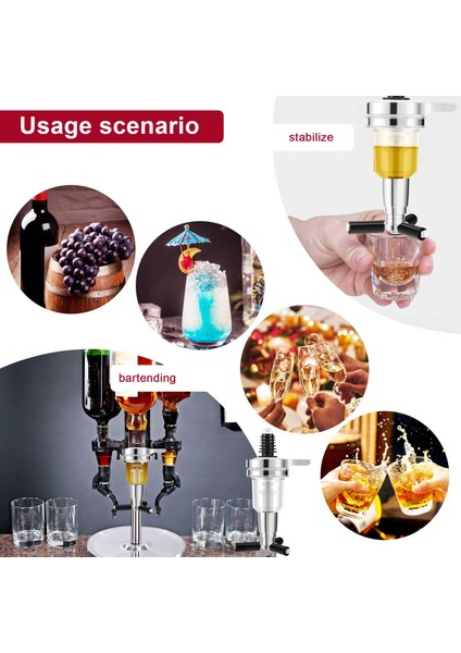 2 Adet 45 Ml/1.5 Oz Bar Butler Duvara Monte Yedek Nozul Atış Dağıtıcı Döner Likör Caddy Şişe Tutucu (Yurt Dışından) fırsatları