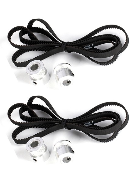 2x Z Ekseni Gt2 Triger Kayışı Kasnak Kiti 24 Diş Senkron Tekerlek ve Tronxy X5SA/X5SA Pro 3D Yazıcı Için 1068MM Kemer (Yurt Dışından)