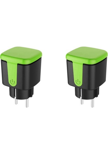 2x Akıllı Fiş, 16A Wifi Uzaktan Kumanda Akıllı Soket, Güç Monitör Fonksiyonu Ile, Tuya Smart Life Alexa Ab Fişi Için (Yurt Dışından)