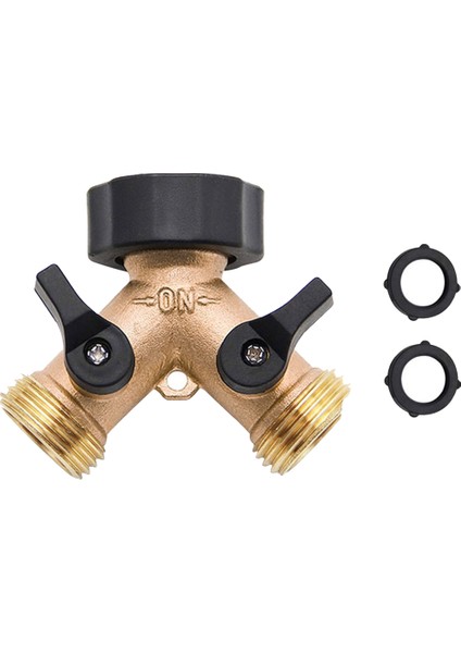 Pirinç 2 Yollu Bahçe Musluk Dişi 3/4 Y Sulama Vanası Su Ayırıcı Hızlı Bağlantı Bahçe Hortumu Ayırıcı (Yurt Dışından)