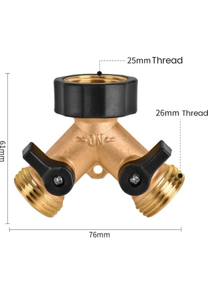 Pirinç 2 Yollu Bahçe Musluk Dişi 3/4 Y Sulama Vanası Su Ayırıcı Hızlı Bağlantı Bahçe Hortumu Ayırıcı (Yurt Dışından) fırsatları