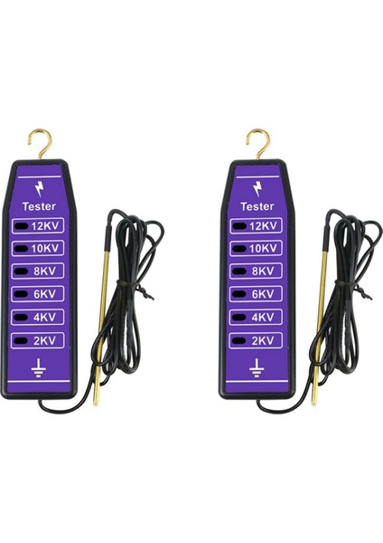 2x 2-12KV Çiftçi Çit Gerilim Test Aracı, Elektrikli Çit Gerilim Test Cihazı Elektrikli Güneş Enerjisi Verici (Yurt Dışından)