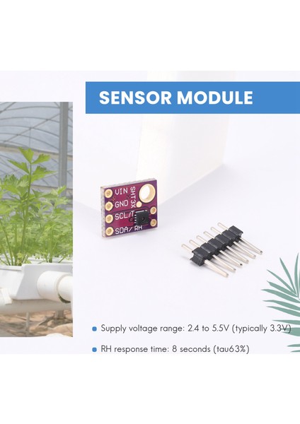 Adet SHT31-D Sıcaklık Nem Sensörü Dijital Çıkış Sensörü Modülü Iıc I2C Arayüzü 3.3 V Arduino Ahududu Pi Için (Yurt Dışından)