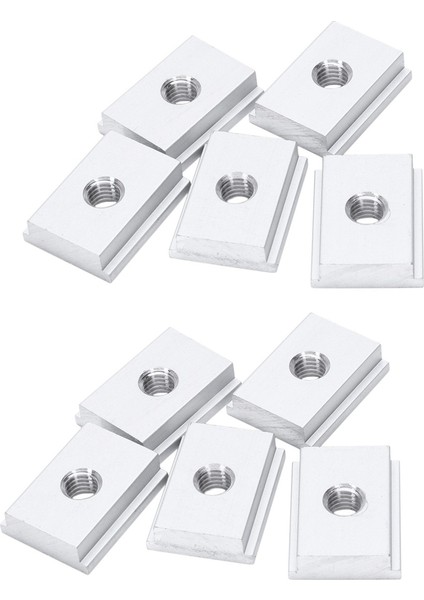 10 Adet M8 T-Track Slider Sürgülü Somun Alüminyum Alaşımlı T Yuvası Somun Ağaç Işleme Aleti Jigs Vida Yuvası Bağlantı Elemanı (Yurt Dışından)