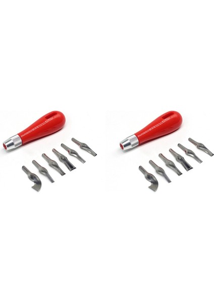 2x Oyma Aracı Pratik Acemi Dıy Taşınabilir Abs Linolyum Kesici Sanat Malzemeleri Ergonomik Okul Gravür (Yurt Dışından)