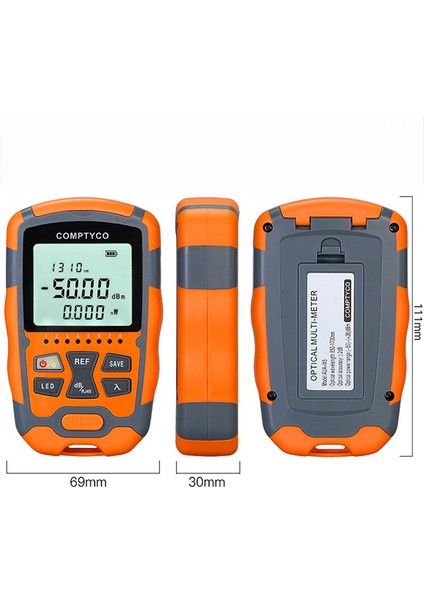 Comptyco Mini Optik Güç Ölçer Aua-M7 Opm Fiber Optik Kablo Test Cihazı -70DBM-+10DBM Sc/fc/st Evrensel Arayüz Konektörü (Yurt Dışından)