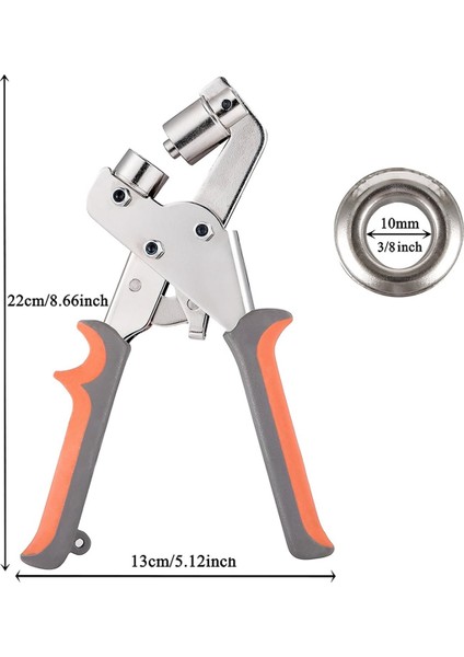 Grommet Kuşgözü Pense Seti, Deri/kemer/ayakkabı/kumaşlar Için 500 Metal Kuşgözü ile 3/8 Inç 10MM Grommet Alet Kiti (Yurt Dışından) indirimleri