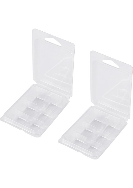 200 Paket Balmumu Eriyik Kapaklı Kalıplar Kare, Mum Yapımı ve Sabun Için 6 Boşluklu Şeffaf Plastik Küp Tepsisi (Yurt Dışından)