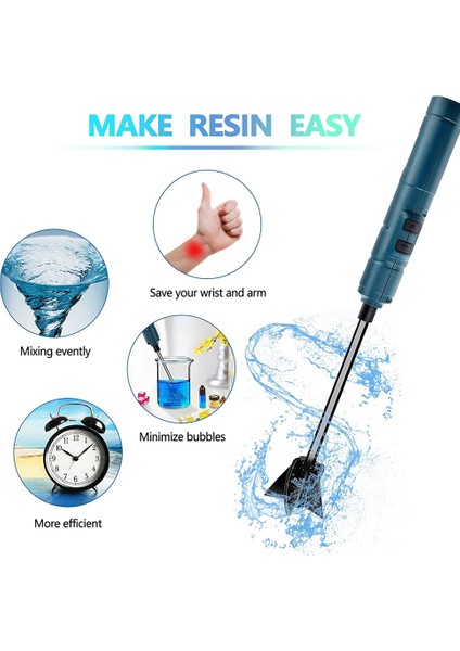 El Şarj Edilebilir Epoksi Reçine Karıştırıcı Reçine Mikser Elektrikli Epoksi Karıştırıcı Reçine Reçine Kalıpları Silikon Kalıplar (Yurt Dışından)
