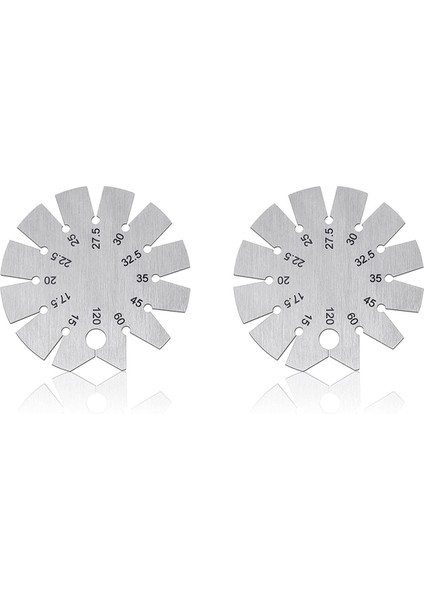 2x Konik Ölçer Balta Açı Ölçer Yuvarlak Şekil Bıçak Açı Bulucu Bıçak Bıçak Açısı Ölçer 15-120 ° Bıçak Açısını Ölçmek Için (Yurt Dışından)
