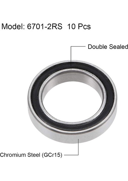 20 Adet 6701-2RS 12X18X4 mm Minyatür Çift Kauçuk Mühürlü Sabit Bilyalı Rulmanlar (Yurt Dışından) fırsatları