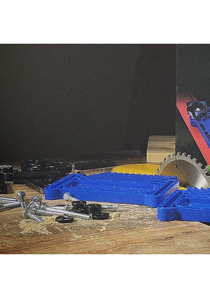 Yükseltilmiş Tüy Tahtası Güvenlik Cihazı Istiflenebilir Tüy Tahtası Çoğu Standarda Uyuyor, T Yuvaları, Masa Testerelerindeki T Rayları, Mavi,многоцелевой Пакет (Yurt Dışından) modelleri