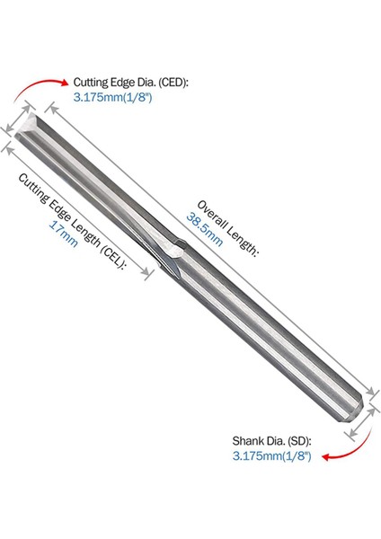 20 Adet 2 Flüt Cnc Freze Uçları 3.175MM Düz Yuvası Tungsten Çelik Freze Kesici Ahşap Plastik (Yurt Dışından) modelleri