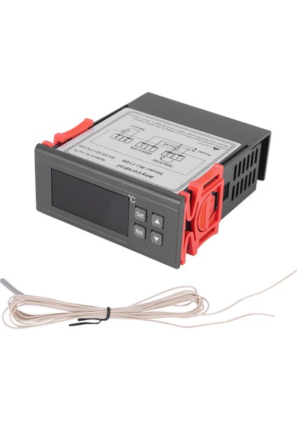 220V/30A Dijital Sıcaklık Kontrol Cihazı RC-114M Termostat Röle Çıkışı -30~300 Derece Ntc Sensörlü (Yurt Dışından)
