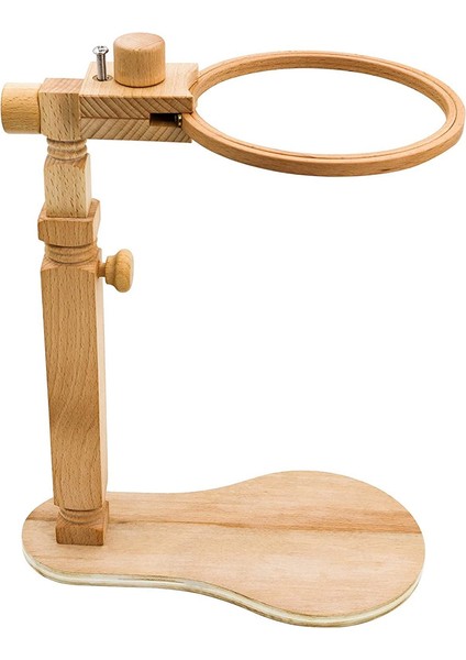 Nakış Standı Döndürülmüş Çapraz Dikiş Standı Kucak Kayın Ağacı Nakış Çember Tutucu Eller Serbest Iğne Noktası Çerçeve Standı (Yurt Dışından)