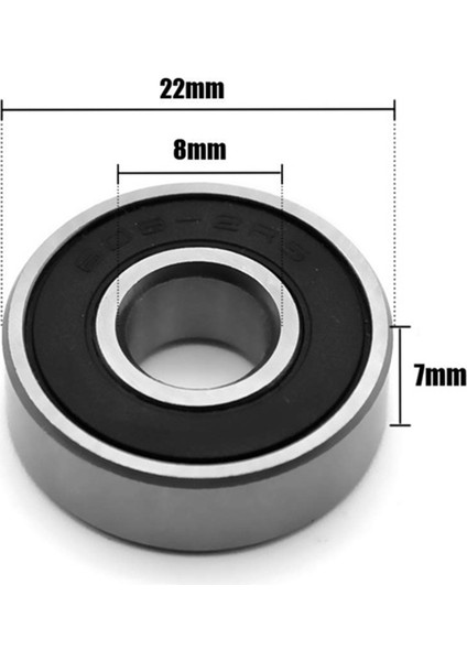100 Adet 608-RS Kaykay Rulmanı, Rulman Gümüş Boyutu: 8X22X7MM (Yurt Dışından) modelleri