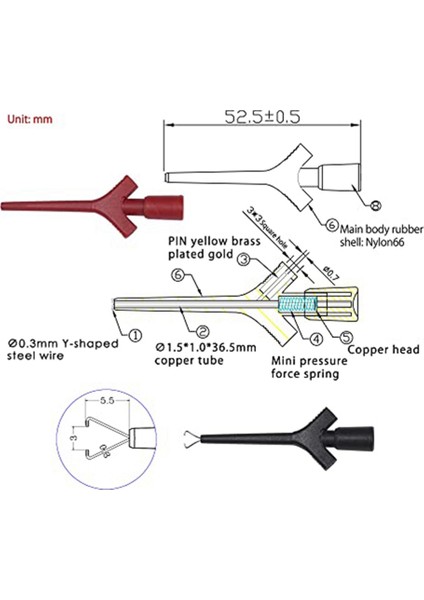 Test Ucu Seti, Mantık Analizörü Elektrik Testi Için Est Kanca Klipsleri Silikon Jumper Telleri Kablosu (Yurt Dışından)