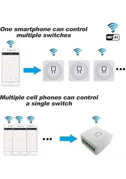 4pcs Wifi Akıllı Anahtar Işık Anahtarı, App Uzaktan Kumanda, Ses Kontrolü, Dıy Modu, Zamanlayıcı Fonksiyonu, Lan Kontrolü, 2 Yollu 16A (Yurt Dışından) indirimleri