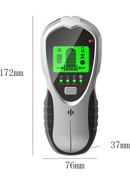 Saplama Bulucu Duvar Tarayıcı 4'ü 1 Arada Elektronik Saplama Sensörü Bulucu Ahşap Kiriş Kiriş Bulucu Duvar Dedektörü Kenar Merkezi (Yurt Dışından)