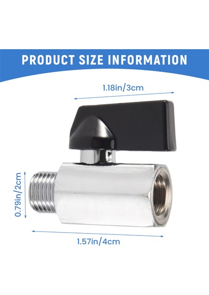 Krom Pirinç 1/4 Inç Bsp Küresel Vana Konuları Dokunun Erkek - Dişi Hava Kompresörü Hortumu (Yurt Dışından) fırsatları