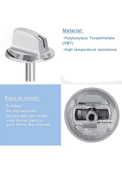 Pcs Yükseltme 5304525746 Uzun Kök Soba Düğmeleri Değiştirmeleri, Gaz Sobası Aralığı Fırın Düğmeleriyle Uyumlu (Yurt Dışından) modelleri