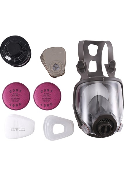 2x Tam Maske Maskeleri Nükleer ve Kimyasal, 40MM Aktif Karbon Filtreli, Gazlar Için Yeniden Kullanılabilir Solunum Maskesi (Yurt Dışından)